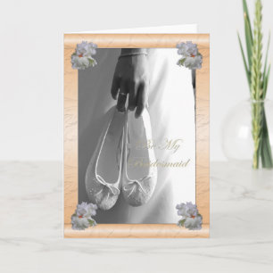 Seien Sie meine Bridesmaid Apricot Satin Card Einladung