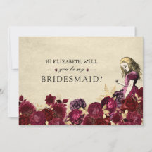 Seien Sie meine Bridesmaid Blumenrote Alice im Wun