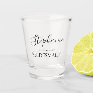 Seien Sie meine Bridesmaid-Handgeschriebene Kallig Schnapsglas
