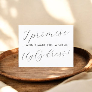 Seien Sie meine Bridesmaid lustig tragen hässlich Einladungspostkarte