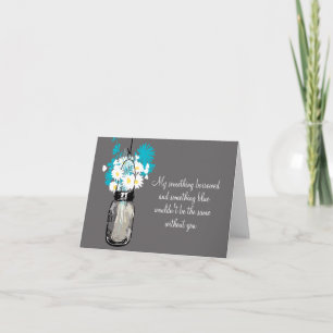 Seien Sie meine Bridesmaid - Mason Jar & Wildblume Einladung