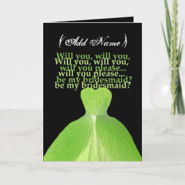 Seien Sie meine Bridesmaid mit KELLY GREEN Gown Einladung