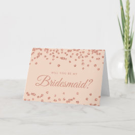 Seien Sie meine Bridesmaid Rose Gold Glitzer Confe Einladung