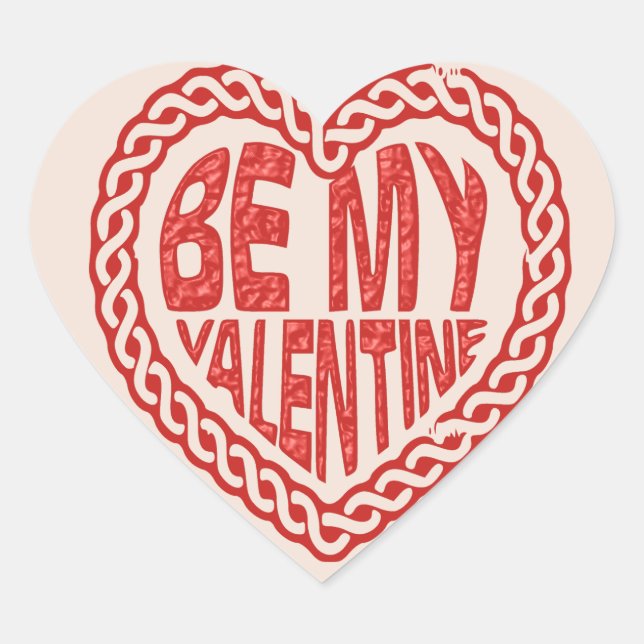 Seien Sie meine Heftkleber & Labels Herz-Aufkleber (Vorderseite)