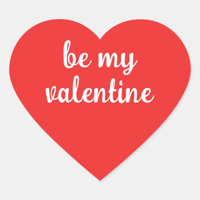 Seien Sie meine Herzkleber für Valentine Herz-Aufkleber (Vorderseite)