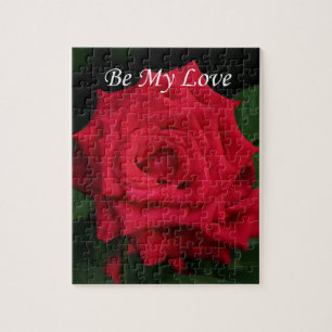 Seien Sie meine Liebe Romantische Rote Rose für de Puzzle