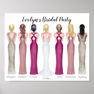 Seien Sie meine Trauzeugin-Ankündigung Poster