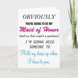 Seien Sie meine Trauzeugin Einladung