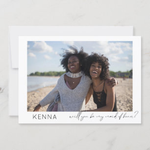 Seien Sie meine Trauzeugin Foto Vorschlag Kalligra Einladung