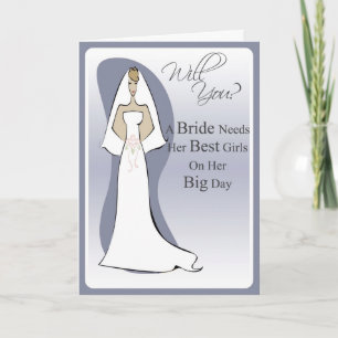 Seien Sie meine Trauzeugin Hochzeitseinladung Einladung