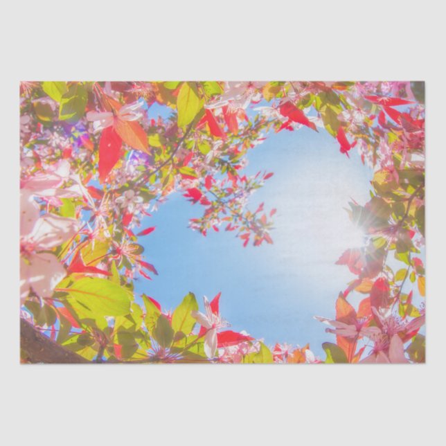 Seien Sie meine Valentinatblüte Herz in Blume Seidenpapier (Vorderseite)