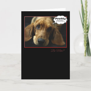 Seien Sie meine Valentine Basset-Hundekarte Feiertagskarte