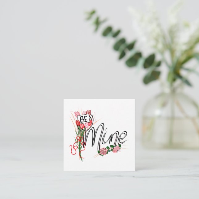 Seien Sie meine Valentine-Blankenkarte Mitteilungskarte (Stehend Vorderseite)