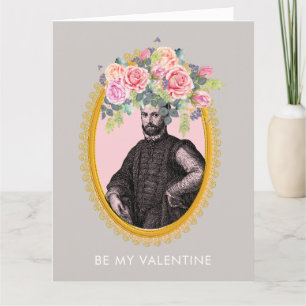 SEIEN SIE MEINE VALENTINE Coole Typ-Blumenkarte Dankeskarte