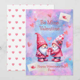 Seien Sie meine Valentine Gnoma Flat Holiday Card Feiertagskarte