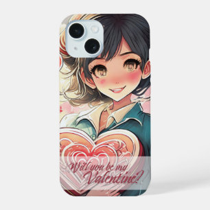 Seien Sie meine Valentine im Manga Style 31470 iPhone 15 Hülle