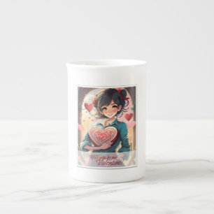 Seien Sie meine Valentine im Manga Style 31470 Prozellantasse