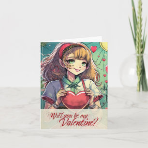 Seien Sie meine Valentine im Manga Style 33419 Karte