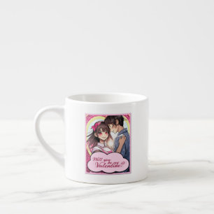 Seien Sie meine Valentine im Manga Style 58477 Espressotasse