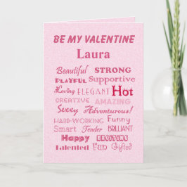 Seien Sie meine Valentine Laura Worte des Loses Feiertagskarte