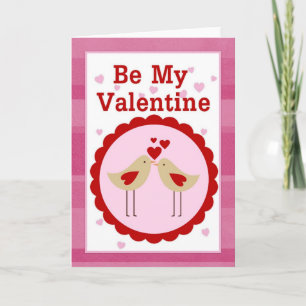Seien Sie meine Valentine Love Birds Grußkarte d1 Feiertagskarte