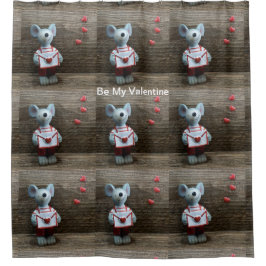 Seien Sie meine Valentine Maus Herz Land rustikale Duschvorhang