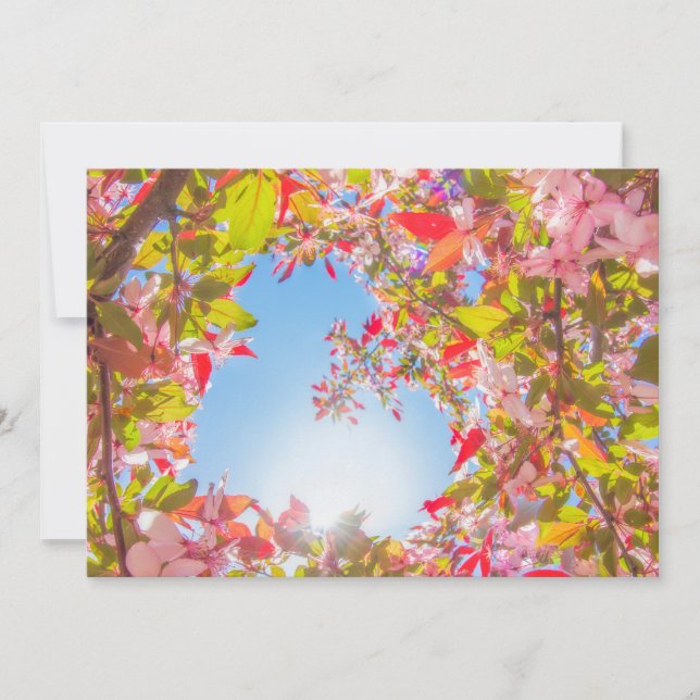 Seien Sie meine Valentine Natureblüten Herzblüte B Einladung (Vorderseite)