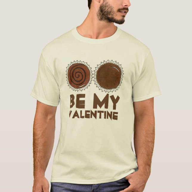 Seien Sie meine Valentine Schokolade Bon Bon Candy T-Shirt (Vorderseite)