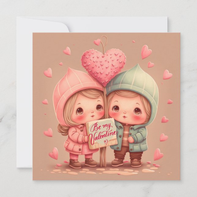 Seien Sie meine Valentinerkarte Karte (Vorderseite)