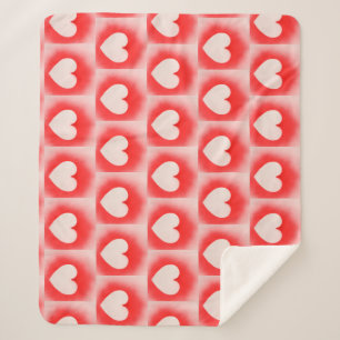 Seien Sie meine Valentinin-weiße Herznote Sherpadecke