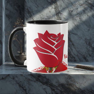 Seien Sie meine Valentinische Rote Rose Romantisch Tasse
