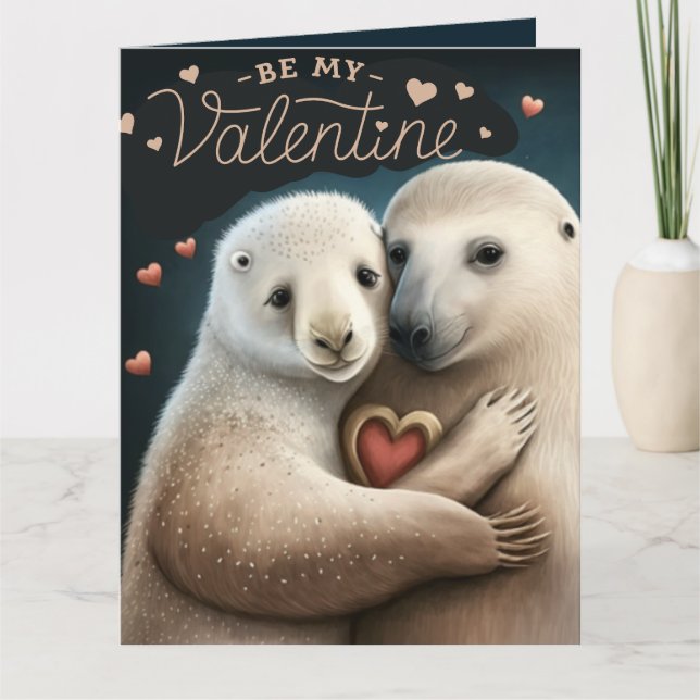 Seien Sie meine Valentinkarte Karte (Vorderseite)