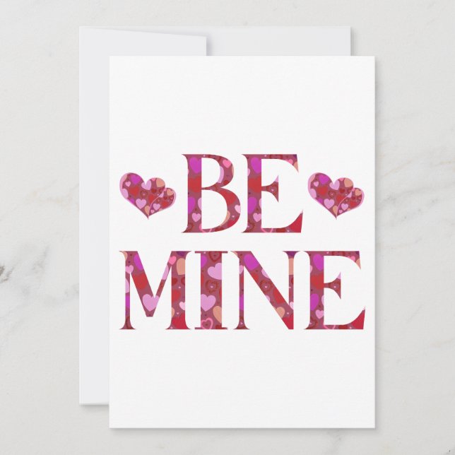 Seien Sie meine Valentinstag Einladung (Vorderseite)