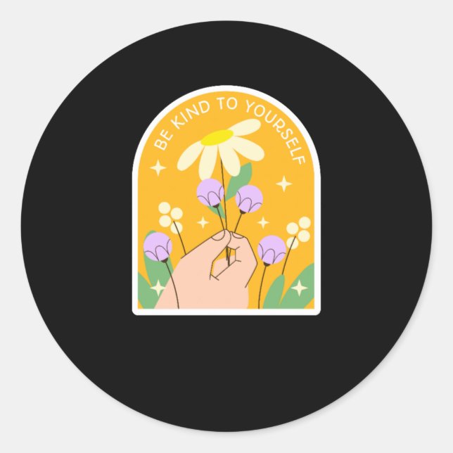 Seien Sie mit einem Sticker4 Runder Aufkleber (Vorderseite)