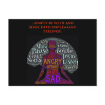 Seien Sie mit Ihren Gefühlen Postkarte