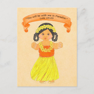 Seien Sie mit mir im Paradies~Scripture~print Postkarte