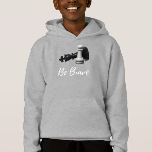 Seien Sie mutig gepflasterter Schach Hoodie