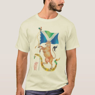 Seien Sie mutig. Seien Sie nett. Gehen Vegan. T-Shirt