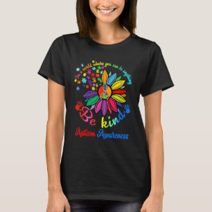 Seien Sie nett Autismus Bewusstsein Blume Puzzle K T-Shirt