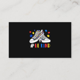 Seien Sie nett Autismus Bewusstsein Puzzle Schuhe Visitenkarte