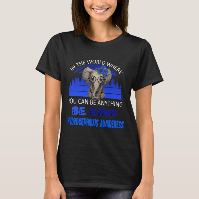 Seien Sie nett Hydrocephalus Awareness Elephant Re T-Shirt (Vorderseite)