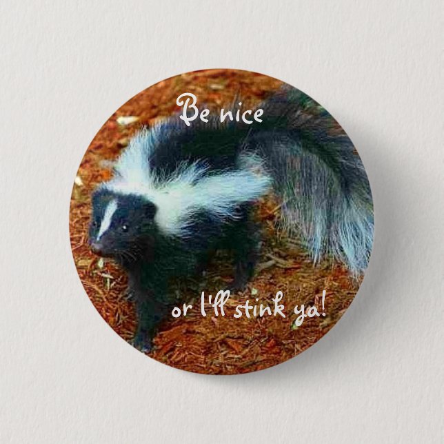 Seien Sie nett, oder ich stinke ya! - Knopf Button (Vorderseite)