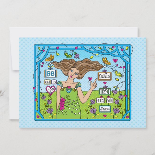 Seien Sie nett zu anderen_Flachkarte 7" x 5" (Vorderseite)