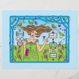 Seien Sie nett zu anderen.Flachpapier Blatt 11"x 8