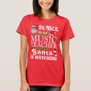 Seien Sie nett zum Musiklehrer Red T-Shirt