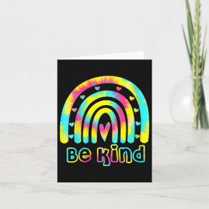 Seien Sie nette Gefärbte Krawatte Rainbow Kindness Karte