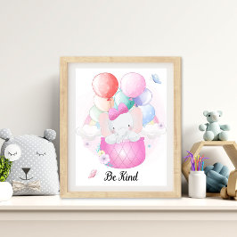 Seien Sie nette Tiere Kinderzimmer Wall Art Fotodruck