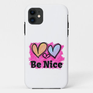 Seien Sie nette Wasserfarbenherzen Case-Mate iPhone Hülle