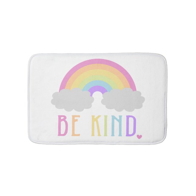 Seien Sie netter Pastellregenbogen Badematte (Vorderseite)