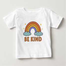 "Seien Sie netter Regenbogen - farbenfrohe Zitatge Baby T-shirt